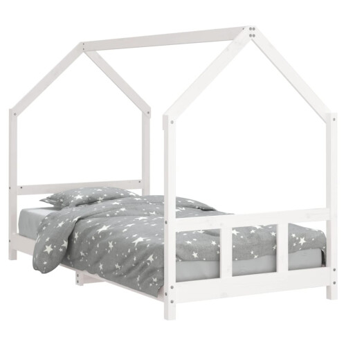Berkfield Kids Bed Frame White 90x190 cm Solid Wood Pine 1