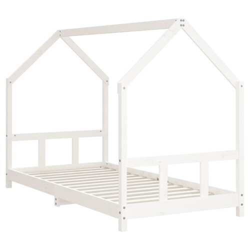 Berkfield Kids Bed Frame White 90x190 cm Solid Wood Pine 2