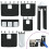 Berkfield Curtains for Loft Bed with Tower White and Black Polyester 2