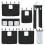 Berkfield Curtains for Loft Bed with Tower White and Black Polyester 3