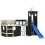 Berkfield Curtains for Loft Bed with Tower White and Black Polyester 4