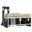 Berkfield Curtains for Loft Bed with Tower White and Black Polyester 7