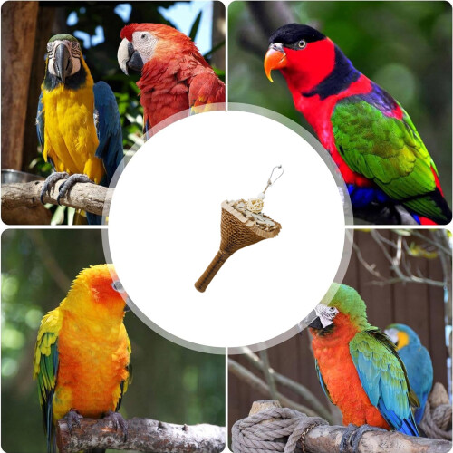 Birdcage Hanging Chew Toy Bird Interaction Engagement Fun 1