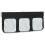 Berkfield Curtains for Loft Bed with Tower White and Black Polyester 11