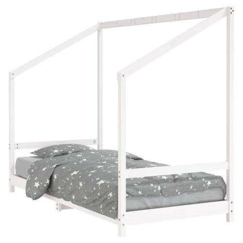 Berkfield Kids Bed Frame White 90x190 cm Solid Wood Pine 1