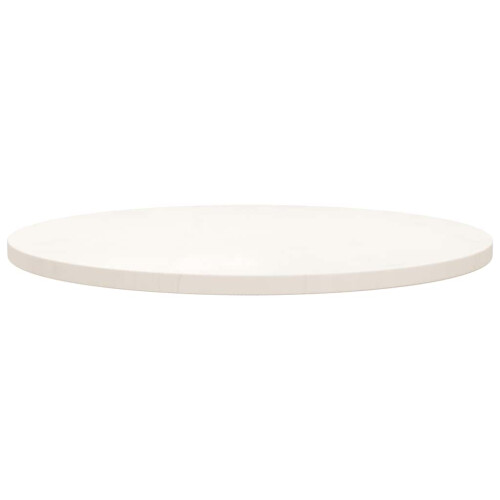 Berkfield Table Top Round White ò70x3 cm Solid Wood Pine 2