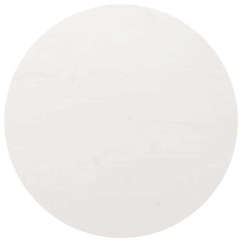 Berkfield Table Top Round White ò80x3 cm Solid Wood Pine 1