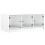 Berkfield Coffee Table with Glass Doors White 102x50x42 cm 2