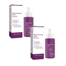 20% Niacinamide Vitamin B3 Face Serum, Anti Aging Pore Refining and Tone Brightening Treatment, Fragrance 0.67oz (2)