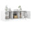 Berkfield Coffee Table with Glass Doors White 102x50x42 cm 5