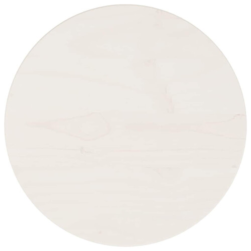 Berkfield Table Top Round White ò30x3 cm Solid Wood Pine 1