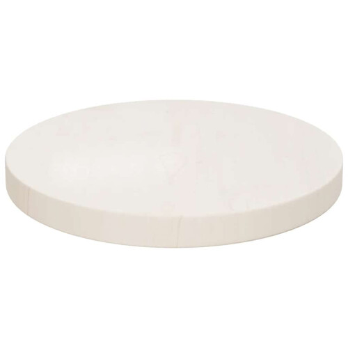 Berkfield Table Top Round White ò40x3 cm Solid Wood Pine 2