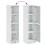 Berkfield Highboard with Glass Doors White 35x37x142 cm 9