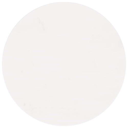 Berkfield Table Top Round White ò60x3 cm Solid Wood Pine 1