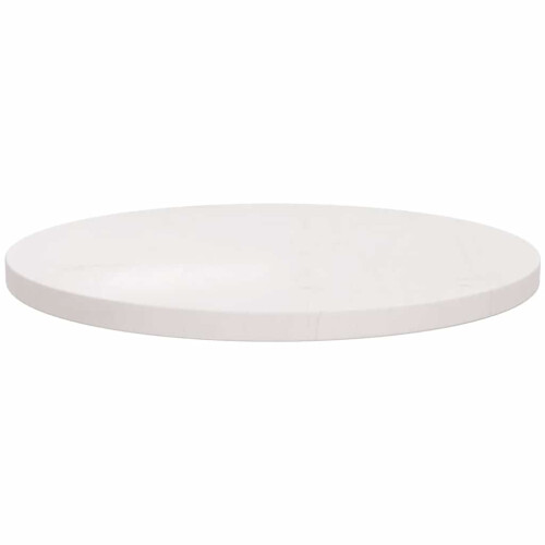 Berkfield Table Top Round White ò60x3 cm Solid Wood Pine 2