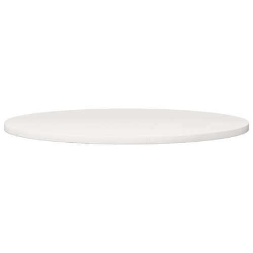 Berkfield Table Top Round White ò90x3 cm Solid Wood Pine 2