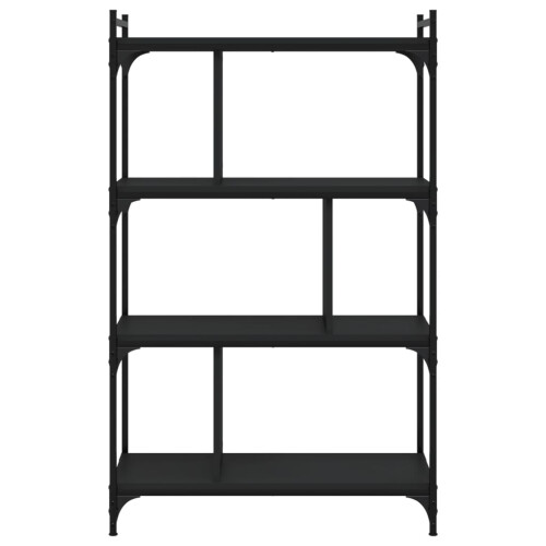 Berkfield Bookcase 4-Tier Black 76x32x123 cm Engineered Wood 2
