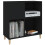 Berkfield Record Cabinet Black 84.5x38x89 cm Engineered Wood 4