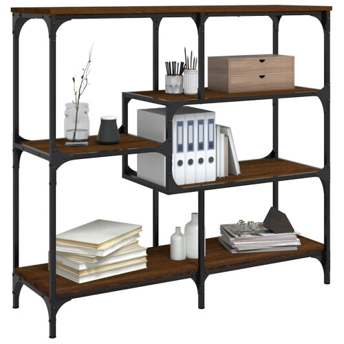 Berkfield Console Table Brown Oak 103x32x95 cm Engineered Wood 2