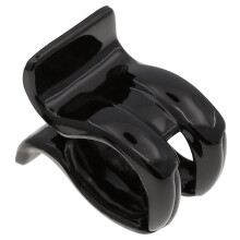 Black Cellulose Hair Clip for Women, Strong Hold No Slip French Ponytail Holder Made in France