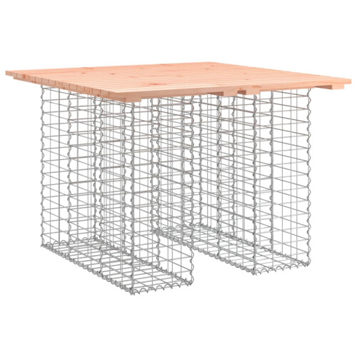 Berkfield Garden Table Gabion Design 100x102x72 cm Solid Wood Douglas 1