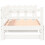 Berkfield Pull-out Day Bed without Mattress White 2x(80x200) cm Solid Wood 8