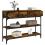 Berkfield Console Table Smoked Oak 100x25x75 cm Engineered Wood 4