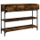 Berkfield Console Table Smoked Oak 100x25x75 cm Engineered Wood 5