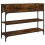 Berkfield Console Table Smoked Oak 100x25x75 cm Engineered Wood 8