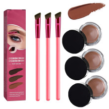 Eyebrow Microblading Pen with Waterproof Brow Gel, 4Tip Light Brown Set for Natural Hairlike Strokes