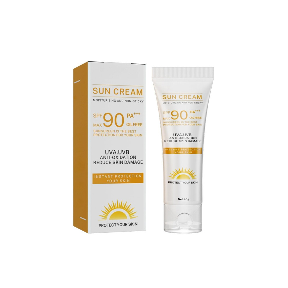 Cream Tinted Sunscreen Spf 90 Pa+++ For Face, Waterproof Longlasting Hydrating Sun Protection Under Makeup