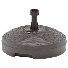 vidaXL Bază parasolar umplută cu nisip/apă, 20 l, plastic, ratan, maro