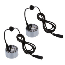 2X Aparat de aburire cu ultrasunete Fântână de apă cu iaz 12LED