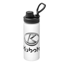 Sticlă de apă izolată cu logo Kubota, cană inoxidabilă de 18 oz, din oțel inoxidabil