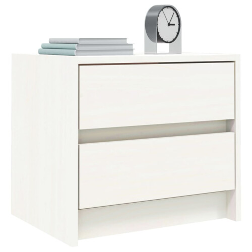 Berkfield Bedside Cabinets 2 pcs White 40x31x35.5 cm Solid Wood Pine 2