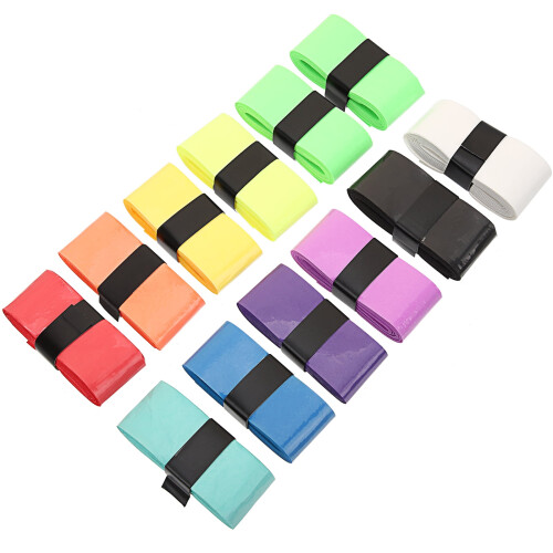 Badminton Overgrip Tape PU Elastic Perforated 12 Pcs