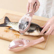 Fish scale brush with cover plastic kitchen tool