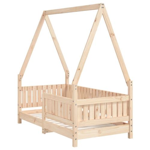 Berkfield Kids Bed Frame 70x140 cm Solid Wood Pine 2