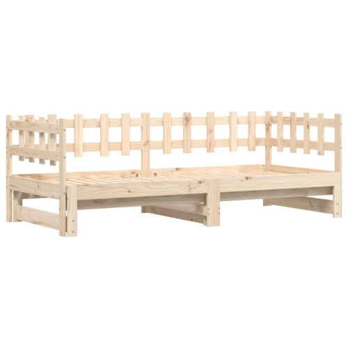 Berkfield Pull-out Day Bed without Mattress  2x(80x200) cm Solid Wood 2