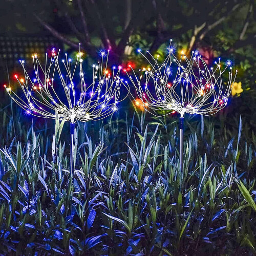 Solar Garden Lights 120 LED 2 Pack Waterproof