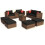 Wicker Sectional Sofa Set Outdoor Brown 10-Piece 1