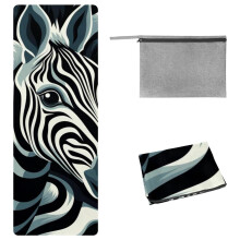 Ręcznik do maty do jogi Zebra Gym z torbą do przechowywania 72,8" x 26,8" - Pilates Yoga
