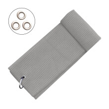 Microfiber Golf Towel with Carabiner Clip Waffle Texture 1