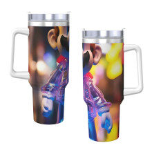 Pahar termoizolant din oțel inoxidabil Mario, 40 oz H2.0, cu capac și pai, pentru apă, ceai cu gheață sau cafea, smoothie