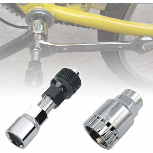 Set of 2-in-1 bottom bracket pullers for bottom brackets