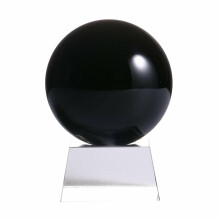 60 mm naturlig sort obsidian regnbue katteøje kugle krystalkugle sten