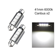 C5W Canbus 41mm weiße 6000k LED-Flutlichtstrahler SV8.5 42mm Weiß 41mm Weiß 6000k 2er-Pack