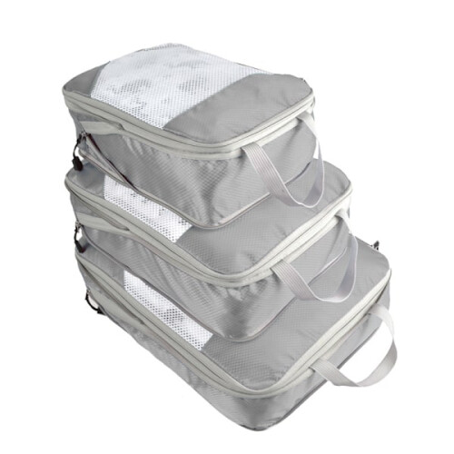 INF Bagageorganiseringsset - Packkuber för resväskor / Set med 3 Grå