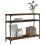 Berkfield Console Table Smoked Oak 100x29x75 cm Engineered Wood 3