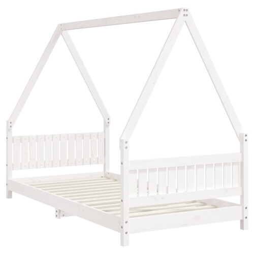 Berkfield Kids Bed Frame White 90x190 cm Solid Wood Pine 2